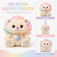 Ours en peluche coloré personnalisé, directement de l'usine, en coton PP, tissu super doux, pour anniversaire, anti-stress, OEM/ODM pour marque privée
