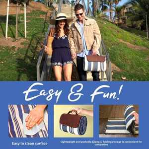 Custom Logo Outdoor Picnic Mat Extra Large <b>Waterproof</b> Sand Proof <b>Blanket</b> for Beach Camping on Grass - Product Image 3