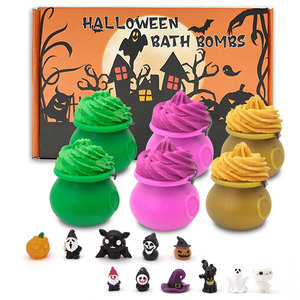 Set de Regalo de Bombas de Baño con Forma de Cupcake de Halloween, Lindas Bombas Efervescentes Hechas a Mano con Forma de Pastel para Niños y Adultos - Product Image 4