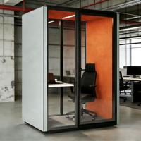 Cabine téléphonique insonorisée portable, cabine de travail acoustique à réduction de bruit, intérieur personnalisé pour un espace privé individuel