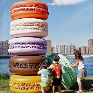 كرسي بسكويت ماكارون حديث على شكل طعام اسكندنافي كراسي وشم خارجية لمول ومدرسة صالة ألعاب رياضية ديكورات انتظار - Product Image 2