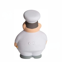 Balle anti-stress personnalisée en forme de chef, avec logo imprimé, en PU, jouet anti-mousse, jouet souple pour soulager le stress