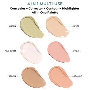 All-in-One <b>Matte</b> Shimmer Eyeshadow Face Contour <b>Blush</b> Highlighter Palette with Velvet Texture High Pigment - Product Image 2
