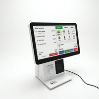 Kiosque de paiement de bureau à écran unique de 15,6 pouces pour la caisse avec imprimante et scanner de 58 mm