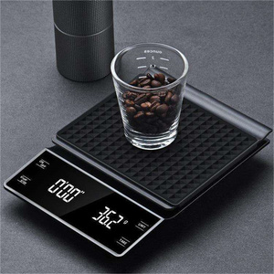 Balance de cuisine électronique numérique intelligente en acier inoxydable, balance alimentaire 5 kg 10 kg, écran LCD, alimentation par piles, poids maximal 1 kg, café - Product Image 2