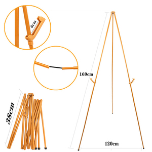 カスタマイズ可能なポータブル折りたたみ式調整可能な金属製スチール製アーティストイーゼル（結婚式の展示用） - Product Image 1