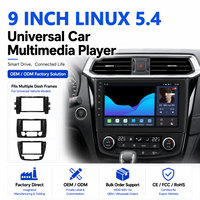 Reproductor Multimedia Universal para Automóvil de 9 Pulgadas con Sistema Operativo Linux, CarPlay Inalámbrico, Android Auto, Control del Volante, Radio para Automóvil