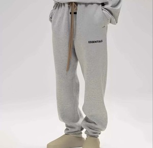 2025 người đàn ông Chất lượng cao thiết yếu lông cừu Áo Thun Hoodie Sweatpants fw24 Bộ sưu tập 480 GSM trùm đầu Bộ đồ thể thao quần áo - Product Image 6