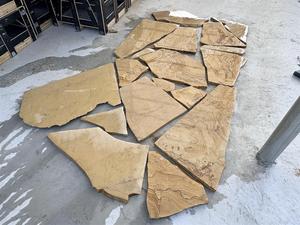 Dalles de <span class=keywords><strong>pierre</strong></span> naturelle en ardoise, grandes et irrégulières, pour revêtement de sol extérieur, allées de jardin, pavés de <span class=keywords><strong>pierre</strong></span> beige pour aménagement paysager - Product Image 6