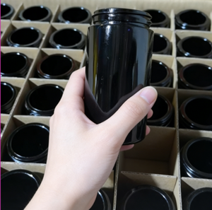 Sacchetto Mylar Personalizzato con Scatola, Barattolo in Vetro UV Nero da 3,5g 7g 14g 60ml 100ml 150ml <span class=keywords><strong>per</strong></span> Confezionamento di Caramelle, Biscotti, Gommose, <span class=keywords><strong>Erbe</strong></span> e Fiori - Product Image 3