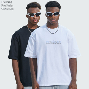 T-<span class=keywords><strong>shirt</strong></span> Homme Oversize de Luxe à Épaules Tombantes, Vente en Gros, Qualité Supérieure, 300 g/m², 100% Coton Doux, T-<span class=keywords><strong>shirt</strong></span> Vierge en Gros - Product Image 1