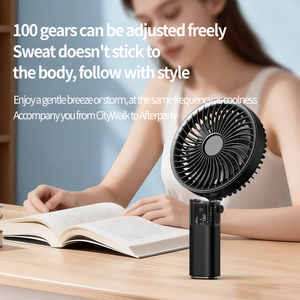 Hxtc88 Ventilateur portable pliable personnalisé haute vitesse d'été 4000mAh KC USB rechargeable, mini ventilateur de table personnel pliable à main - Product Image 5
