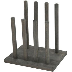 OEM Wood <strong>Boots</strong> <strong>Holder</strong> Vintage Gray Solid Wood <strong>Boots</strong> <strong>Holder</strong> Stand - Product Image 5