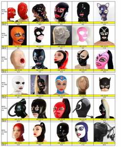 LaTeX costura mucama juego de rol Club hecho a mano capucha de goma capucha de látex - Product Image 6