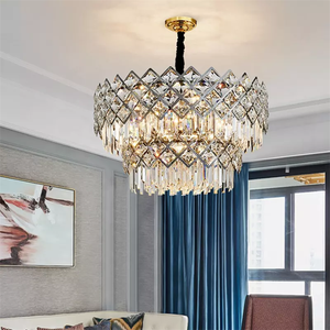 北欧風寝室KTVクリスタルシャンデリア新型シャンデリアホワイトフラワーペンダントライト - Product Image 1