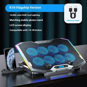 Support pour ordinateur <span class=keywords><strong>portable</strong></span> de jeu Cooler Master Ice K10 RGB, support de refroidissement silencieux en métal, ventilateur de refroidissement RGB, <span class=keywords><strong>refroidisseur</strong></span> d'ordinateur - Product Image 6