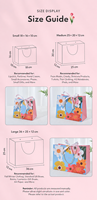Tas Kertas Bunga Boho Cerah dengan Tali Serut, Cetak Offset, Ramah Lingkungan, untuk Souvenir Pernikahan, Pengiring Pengantin & Hadiah Liburan