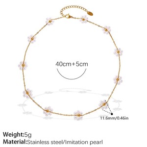 Ensemble de bracelets en chaîne de perles plaquées or, bijoux en alliage mignons pour femmes, cadeau - Product Image 3