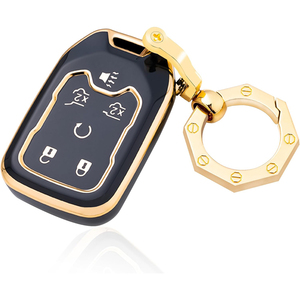 Étui de clé de voiture à bordure dorée, trè<span class=keywords><strong>s</strong></span> vendu à l'international, porte-clé<span class=keywords><strong>s</strong></span> exquis, pendentif, best-seller Amazon, vente en gros - Product Image 2
