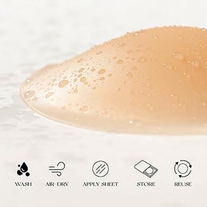 Nippelabdeckungen für Damen, Selbstklebende Silikon-BHs, Wiederverwendbare Brustwarzen-Pads, Unsichtbare Brustblüten - Product Image 4