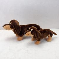 Vente en gros de jouets en peluche chien teckel dessin animé mignon poupée de chien d'action muppets apaisants pour enfants