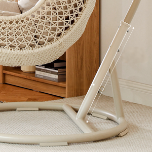 Pastoral Rattan Hanging Basket <b>Swing</b> Chair, Patio Garden Leisure Hanging Egg Chair, Matching Outdoor Dining Furniture Set - Product Image 3