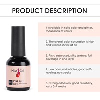 MissGel OEM 3000 Couleurs 2026 Fournitures professionnelles pour ongles avec logo personnalisé et marque privée rose