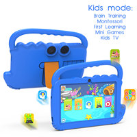 Tablette Android 7 pouces colorée pour enfants, double caméra, 4 Go de RAM, 32 Go de mémoire, jeux éducatifs pour enfants
