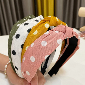 Bandeaux noués à pois vintage pour femmes et filles, bandeau torsadé antidérapant pour femmes et filles, bandeau d'<span class=keywords><strong>Halloween</strong></span> et de Noël - Product Image 2
