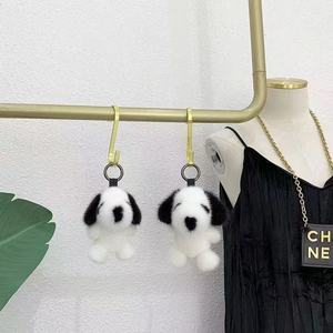 Cute Puppy Keychain Fashion Dog Keyring Pendant Creative Faux Mink Fur Couple Car Keyholder Bag Jewelry Charm <b>Accessories</b> - Product Image 4
