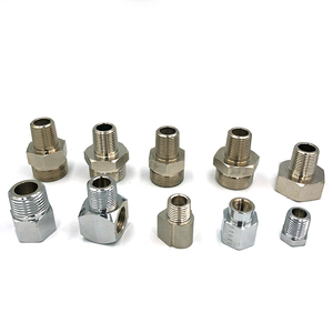 Adaptador de pulido cromado NPT para tubería sanitaria forjada de alta calidad de latón - Product Image 1