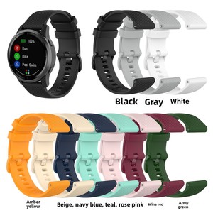 <span class=keywords><strong>Bracelet</strong></span> de montre de remplacement en silicone souple à texture gaufrée pour <span class=keywords><strong>Garmin</strong></span> Vivoactive4 / Vivoactive3 / <span class=keywords><strong>Venu</strong></span> <span class=keywords><strong>Sq</strong></span>, résistant à la transpiration - Product Image 2