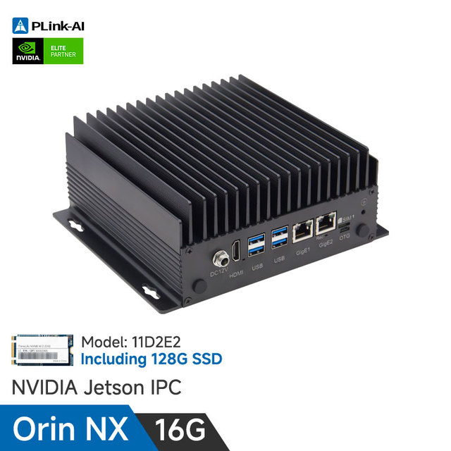 Jetson Orin NX 16G 157T 128G Edge Computer 4G/5G/WIFI AI Computer GMSL Camera Embedded Dual Network Port LPC Box 11D2E2