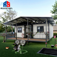 Conception préfabriquée de luxe de secteur de BBQ extérieur de villa de maison de conteneur de RUIISTEEL 40ft