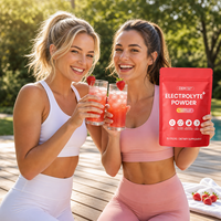 Poudre d'électrolytes OEM citron-fraise pour la gym, la course, le cyclisme, l'hydratation, la récupération énergétique, la reconstitution, boisson sportive pour adultes