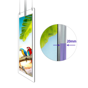 Hushida หน้าจอคู่แขวนเพดานหน้าจอสว่าง700nits หน้าต่างร้านค้าหน้าจอโฆษณา <span class=keywords><strong>OLED</strong></span> โปร่งใส - Product Image 4