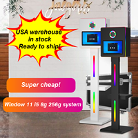 Photomaton DSLR Rossmine pour mariage et fête avec écran tactile de 15,6 pouces, photomaton portable à louer, livraison directe