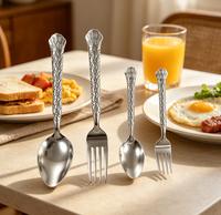 Vente en gros d'articles de table en acier inoxydable, ensemble de couverts cuillère-fourchette pour hôtels et restaurants