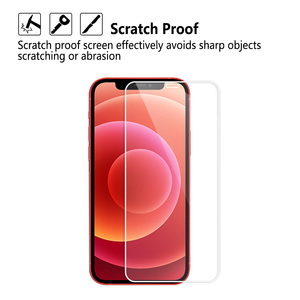 Protettore dello schermo in <span class=keywords><strong>vetro</strong></span> temperato bianco 2.5D HD per <span class=keywords><strong>iPhone</strong></span> <span class=keywords><strong>11</strong></span> 12 13 14 e 12 Mini Cover per cellulare antigraffio - Product Image 2