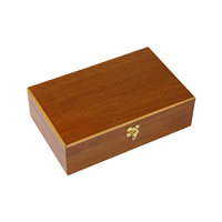 Coffret cadeau de luxe en bois de cerisier avec charnière, boîte à souvenirs rectangulaire, logo personnalisé, boîte à bijoux, boîte à montres en bois