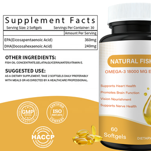 Compléments alimentaires à base d'huile de poisson de haute mer en capsules molles, oméga <span class=keywords><strong>3</strong></span>, capsules d'huile de poisson oméga <span class=keywords><strong>3</strong></span>, renforcement de l'immunité, OEM/ODM - Product Image 6