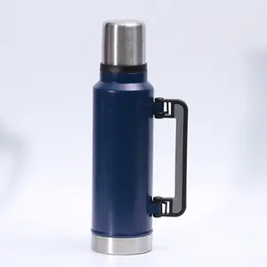 Sports Water Bottle 750ML 1000ML 1300ML 1900ML Vacuum Insulated Stainless Steel, Double Walled Wide Mouth Metal Jug