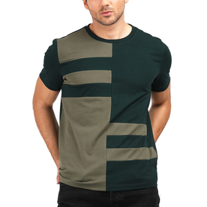 Camiseta de Verano para Hombre, de Alta Calidad, 100% Algodón, con Bloques de Color, Manga Corta, Transpirable, de Secado Rápido, Informal, Confiable y Económica - Product Image 1