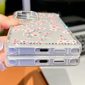 Telecamera scintillante motivo floreale custodia per telefono per Samsung S23 ultra S24 Plus S25 Bling Edge specchietto - Product Image 5