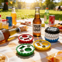 Décapsuleur magnétique personnalisé en gros avec un design élégant et un logo de marque gravé au laser, décapsuleur porte-clés