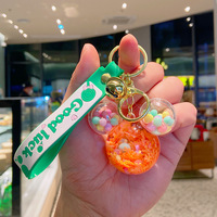 Accessoires de mode pour filles : Pendentif, Porte-clés tête de rat liquide, Porte-clés tasse de thé au lait tête de souris