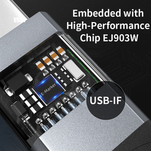 Ut-đoàn kết nhà máy tùy chỉnh 1m usb4 40gbps 240W Loại C Cáp 5A nhanh chóng sạc cho máy tính & tai nghe - Product Image 2