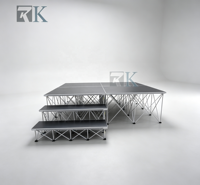 Système modulaire de scène en aluminium personnalisé pour événements de mariage, podium, éclairage de concert, structure intelligente, plateforme de scène surélevée