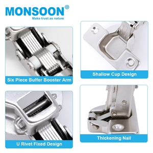 OEM usines Monsoon à sens unique porte cachée cuisine <span class=keywords><strong>placard</strong></span> <span class=keywords><strong>placard</strong></span> acier 35mm charnière meubles armoires <span class=keywords><strong>charnières</strong></span> - Product Image 2