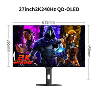 Écrans de jeu pour PC de 27 pouces, 240 Hz, QD-OLED, 240 Hz, 2560x1440, 0,03 ms GTG, HDR400, interface, écrans de bureau, NTSC 92%